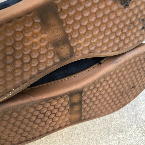 VIONIC Baldwin Nubuck Leather Shoes 9.5 Men's Black Lace Up Sneakers - Picture 8 of 11